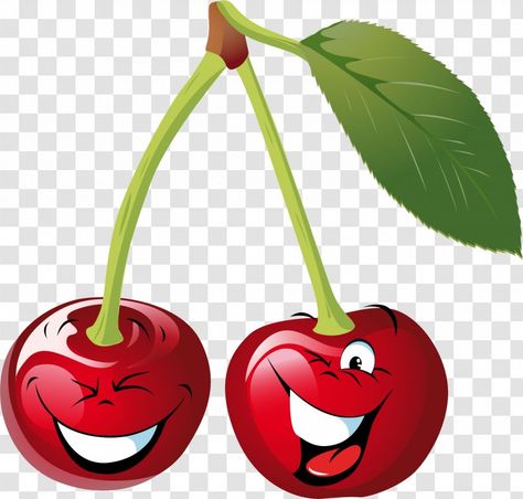 Cherry Cartoon, Apple Png, Cherry Drawing, Pencils Drawings, Color Pencils, Art Cartoon, Funny Drawings, Sweet Cherries, Free Sign