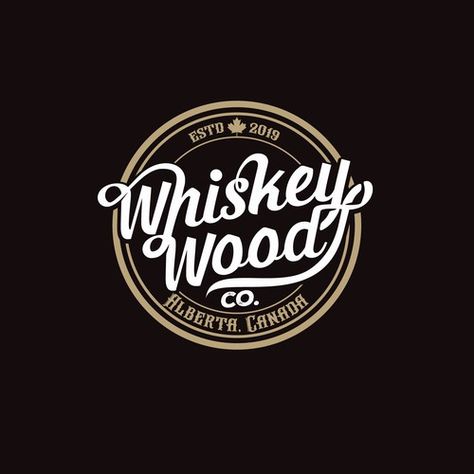 App Design Trends, Whiskey Logo, Whisky Bar, Woodworking Logo, Bar Logo, Service Logo, Circle Logo, School Logo, Circle Logos