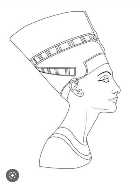 Nerfetiti Tattoo, Nefertiti Drawing, Nefertiti Tattoo Design, Nefertiti Art, Nefertiti Tattoo, Egyptian Drawings, Egypt Project, Tattoo Catalog, Crown Drawing