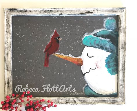 Excited from Rebeca Flott Arts etsy shop: Snowman being a supporter friend, snowman painting on window screen , indoor and outdoor decor #painting #screenart Window Screen Crafts, Diy Schneemann, Window Crafts, Screen Painting, Bel Art, Window Screen, Holiday Snowmen, Snowman Painting, Snowman Crafts