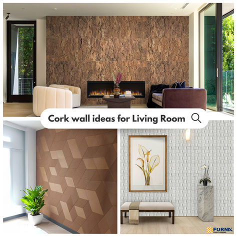 Enhance your living room with eco-friendly cork wall tiles! Experience acoustic insulation, warmth, and timeless style.  Order your free sample now to start your home transformation! 🌿✨ #CorkDecor #HomeRenovation Cork Wall Ideas, Cork Wall Panels, Cork Wall Tiles, Cork Panels, Cork Wood, White Wash Brick, Acoustic Insulation, Home Transformation, Cork Wall