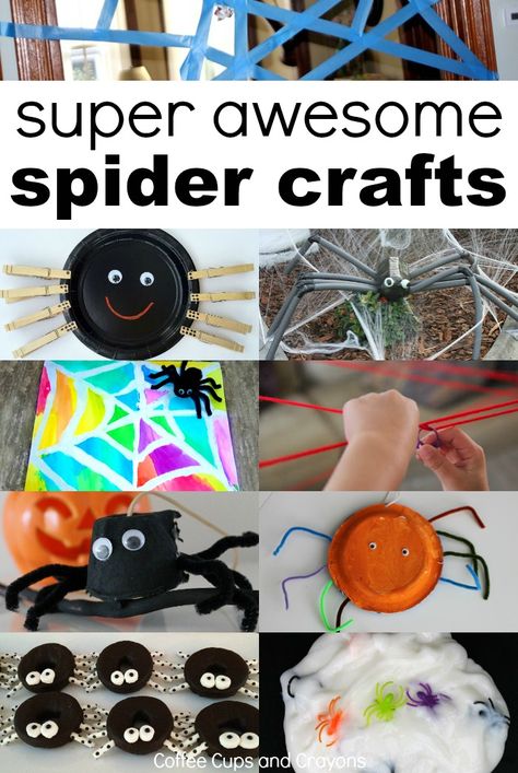 I'll be the first to admit that spiders in real life are not my favorite, but spider crafts? They can be oh so cute! Spider Crafts For Kids, Halloween Crafts For Kids To Make, Cap Craft, Spider Crafts, Halloween Crafts For Toddlers, Easy Halloween Crafts, Fall Crafts For Kids, Halloween Crafts For Kids, Crafts For Kids To Make