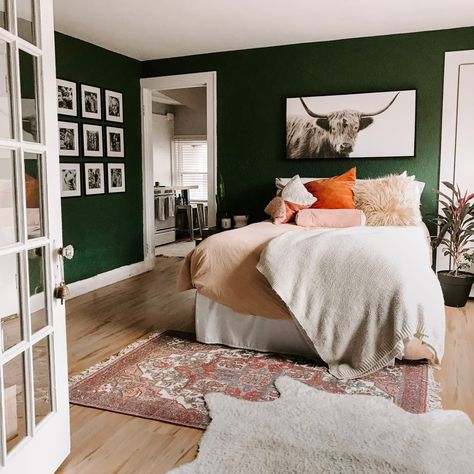 Green Bedroom Walls, Bold Bedroom, My Mistake, Choosing Paint Colours, Attic Apartment, Green Bedroom, Bedroom Photos, Attic Bedroom, My Bedroom