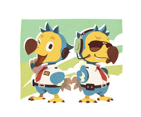 Acnh Orville And Wilbur, Orville And Wilbur Animal Crossing, Airplane Transition, Wilbur Animal Crossing, Acnh Fanart, Leaf Animals, Animal Crossing Fan Art, Cartoon Video Games, City Folk