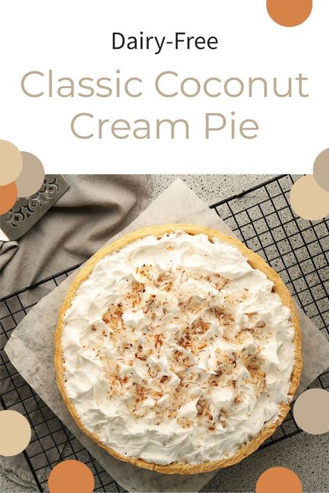 Pie Dairy Free, Coconut Milk Creamer, Dairy Free Pies, Coconut Cream Recipes, Coconut Cloud, Coconut Snacks, Cream Pie Filling, Whipped Cream Topping, Vegan Pie Crust