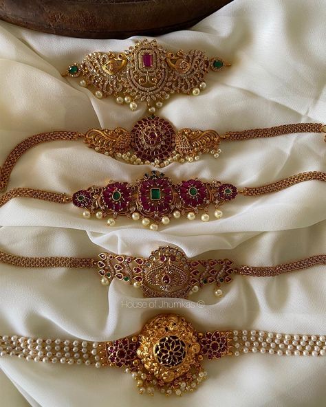 One Gram Gold Jewellery, Ruby Set, Simple Choker, Choker Necklace Designs, Fancy Jewelry Necklace, Choker Designs, Pearl Jewelry Design, Antique Jewellery Designs, Gold Jewelry Simple Necklace