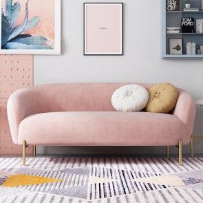 Leather Sofa, Love Seat, Fabric Sofa, Sofas & Armchairs, Velet Sofas, Modern & Contemporary Sofas, Corner Sofas, Sectional Sofas - Homary.com Living Romm, Pink Sofa Living Room, Upholstered Couch, Pink Living Room, Pink Sofa, Modern Couch, Diy Sofa, Gold Legs, Sofa Colors