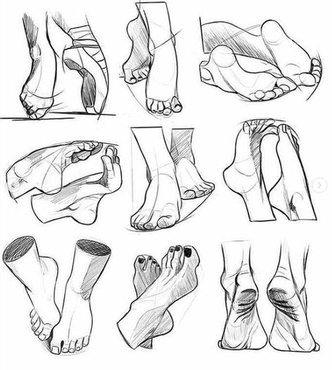 EtheringtonBrothers on Twitter: "Our 2nd feature artist/tutorial for #LEARNUARY today is this great page of FEET and HAND STRUCTURE drawing references, by the talented @incaseyouart! Lovely clear form-based drawing here! https://t.co/NqbT1Q5s6Z" / Twitter Sketches Of Hands Feet Legs Arms, Hands And Feet Drawing References, Legs And Feet Drawing Reference, Walking Feet Drawing, Hand Structure Drawing, Drawing Feet Front View, Feet Drawing Reference Anatomy, Feet Drawing Reference, Knee Drawing