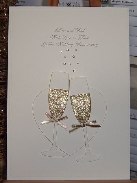 Diy Engagement Cards, Diamond Wedding Cards To Make, Golden Wedding Anniversary Cards Diy, Diamond Wedding Anniversary Cards To Make, Pearl Wedding Anniversary Cards Handmade, Engagement Cards Handmade, Diamond Wedding Anniversary Cards Simple, Wedding Day Cards, Anniversary Cards Handmade