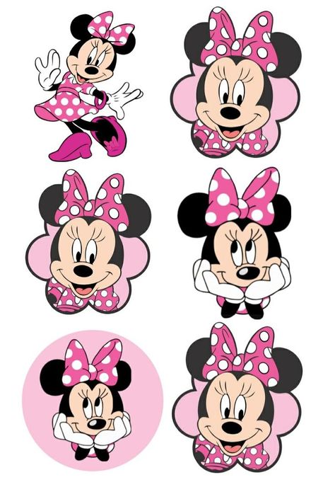 Minnie Mouse Birthday Shirt Two, Minnie Printable, Topper Minnie Mouse, Minnie Mouse Printables, Γενέθλια Mickey Mouse, Minnie Mouse Cupcake Toppers, Minnie Mouse Stickers, Mickey Mouse Stickers, Minnie Mouse Cake Topper