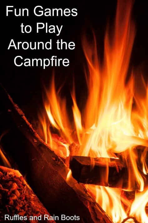 Play these fun camping games and go beyond the ghost stories. Fun games and activities for kids and families to make camping even more special! #camping #campinggames #campingactivities #campfire #campfiregames #campingwithkids #rufflesandrainboots via @momtoelise Treehouse Sleepover, Campfire Activities For Kids, Campfire Games For Kids, Campfire Games For Families, Edible Campfire Activity, Campfire Activities, Camp Fire Stories, Camping Stories, Campfire Stories For Kids