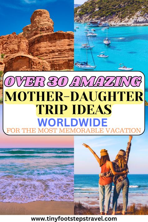 As a mom of two girls, AND the daughter of a mom who likes to travel - I've put together the most well thought out list of mother-daughter trip ideas. Mother Daughter Europe Trip, Mother Daughter Trips Usa, Mom Daughter Travel, Mother Daughter Trips Destinations, Mother Daughter Vacation Ideas, Mother Daughter Trip Ideas, Best Mother Daughter Trips, Mom Daughter Trip, Mom And Daughter Trip