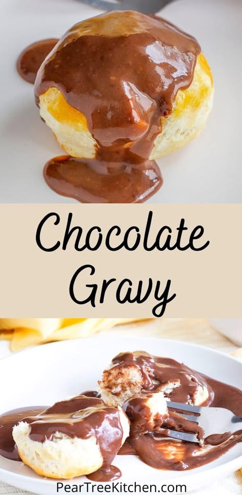 Biscuit And Chocolate Gravy, Southern Chocolate Gravy, Chocolate Gravy And Biscuits, Old Southern Recipes, Chocolate Gravy Recipe, Breakfast Omelet, Chocolate Gravy, Recipes Southern, Classic Southern Recipes