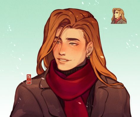 Elliot Stardew Valley Fanart, Stardew Valley Winter, Elliot Stardew Valley, Elliott Stardew Valley, Stardew Valley Tips, Stardew Valley Farms, Stardew Valley Fanart, Stardew Valley, Pretty Art