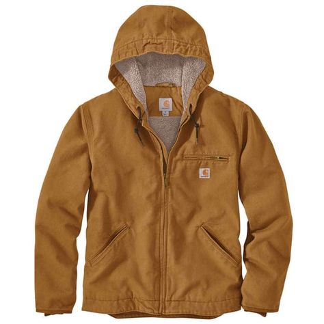 Carhartt Style, Duck Jacket, Sherpa Lined Jacket, Mens Sherpa, Carhartt Womens, Hooded Jacket Men, Men Carhartt, Carhartt Jacket, Mens Hooded