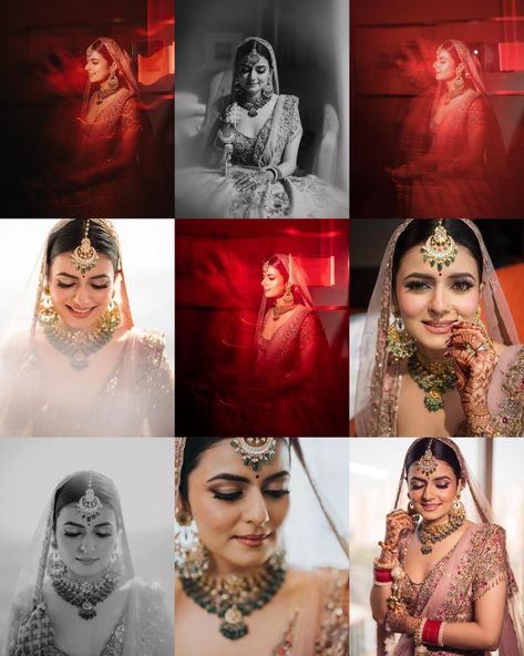 Bride Potrait Photos, Bride Parlour Poses, Parlour Shoot Bride, Bride Solo Poses Indian Wedding, Bride Single Poses, Makeup Portrait Photography, Royal Poses, Indian Bride Getting Ready, Mehendi Photoshoot