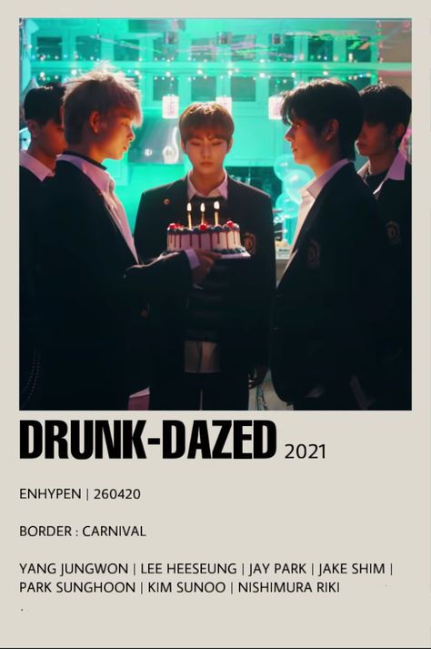 kpop boygroup enhypen Kpop Minimalist Poster, Enhypen Minimalist, Alternative Minimalist Poster, Enhypen Drunk Dazed, Kpop Minimalist, Drunk Dazed, Iphone Wallpaper Music, Minimalist Music, Music Poster Ideas