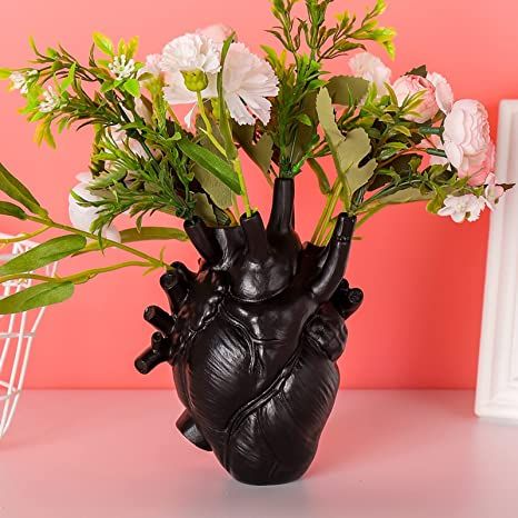 Anatomical Heart Vase, Heart Organ, Heart Shaped Vase, Desk Planter, Creative Planter, Heart Vase, Vase Holder, Modern Heart, Goth Decor