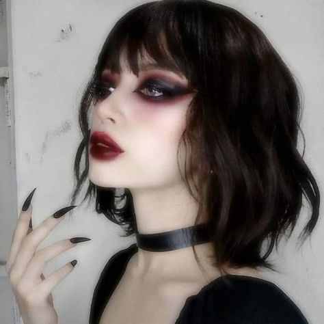 Kawaii Wig, Maquillage Goth, Goth Eye Makeup, Kawaii Wigs, Vampire Makeup, Punk Makeup, Alt Makeup, Swag Makeup, Halloween Tattoo