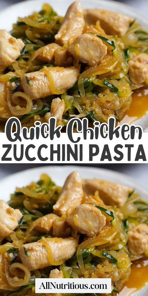 This zucchini chicken pasta is a great healthy alternative to your regular quick pasta. It's a healthy low calorie that has plenty of protein. A simple easy lunch the family will love. Great for dinner too. Pasta Low Calorie, Chicken Zucchini Pasta, Zucchini Chicken, High Protein Recipes Dinner, Low Calorie Recipes Dinner, Low Calorie High Protein, Dorm Food, Healthy Low Calorie, High Protein Meal