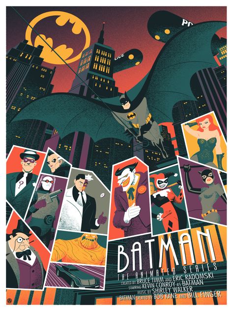 Batman: The Animated Series (1992) [12001600] by Timothy Anderson Batman Music, Batman Animated Series, Batman Cartoon, Batman Animated, Good Knight, Batman Fan Art, The New Batman, Batman Poster, Dc Art