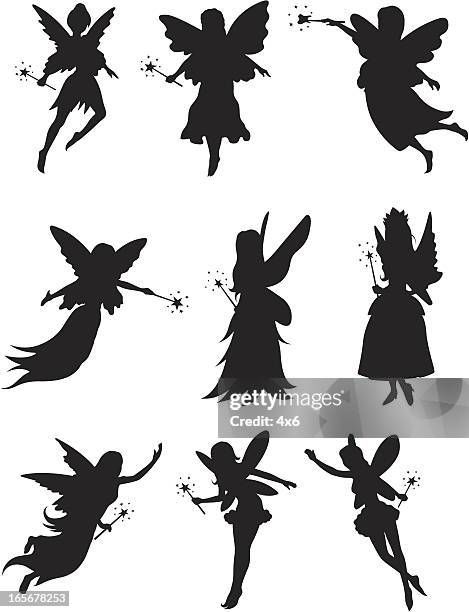 71 Fairy Silhouette Flying Stock Photos, High-Res Pictures, and Images Fairy Silhouette Printable Free, Fairy Silhouette Simple, School Props, Silhouette Aesthetic, Forest Fairies, Fairy Silhouette, High Res, Photo Image, Cut Out