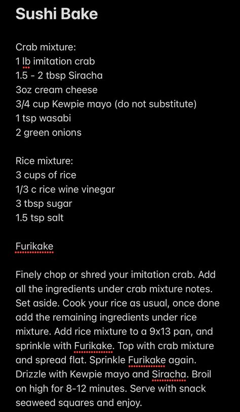 Sushi Rice Bake, Sushi Bake Crab, Bake Sushi Recipes, Baked Sushi Rice Recipe, Sushi Bake Recipe Easy, London Recipes, Crab Sushi Bake, Immitation Crab Recipes, Bake Sushi