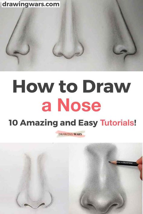 The 10 Best Tutorials on How To Draw A Nose Check out number 7! Its my personal favorite! Noses Painting, Nose Watercolor, How To Draw Noses, Paint Nose, Nose Step By Step, Nose Cartoon, Sketch Nose, Draw Noses, How To Draw A Nose