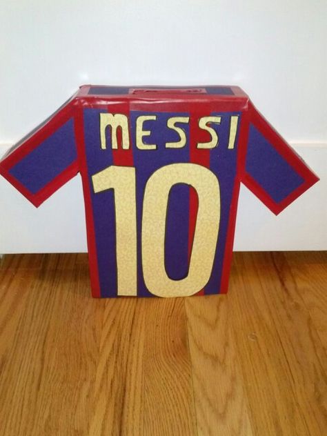 #1 Messi fan Valentine box Ronaldo Valentine Box Ideas, Messi Valentine Box Ideas, Soccer Valentines Boxes, Sports Valentine Box Ideas, Soccer Valentine Box Ideas, Unique Valentine Box Ideas, Valentine's Boxes, Soccer Ideas, Valentines 2024