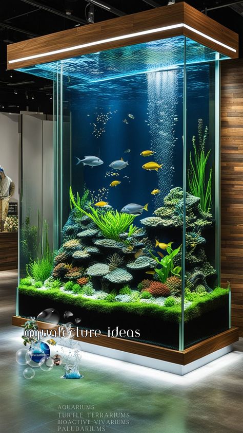 Home Aquarium Ideas, Diy Aquarium Decor, Cool Fish Tank Decorations, Aquarium Coffee Table, Coral Reef Art, Apartment Decorating Hacks, Aquarium Architecture, Small Aquarium, Aquarium Pictures