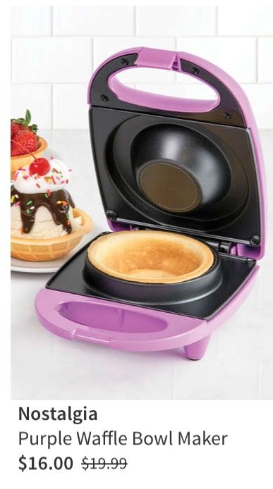 Waffle Bowl Maker, Waffle Bowl, Container Restaurant, Maker Ideas, Hot Sandwich, Waffles Maker, Cooking Gadgets, Waffle Iron, Cute Kitchen