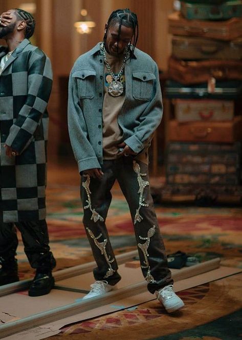 Travis Scott Outfits Ideas, Travis Scott Outfits, Travis Scott Fashion, Streetwear Lookbook, Estilo Kylie Jenner, Rapper Style, Trendy Boy Outfits, Men Street Fashion, Concept Clothing