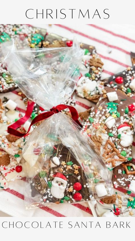 170K views · 10K reactions | Spread holiday cheer with delicious homemade Christmas chocolate bark! 🎄🍫 Follow these simple steps to create delightful gifts for your loved ones. Instructions: -Lay out dark, milk, and white chocolate bars on a parchment-lined baking sheet. Preheat the oven to 100 degrees and let the chocolates gently melt for 5-10 minutes, laying the foundation for your delightful Christmas chocolate bark -Once melted, use a fork or skewer to mix and marbleize the chocolates on the baking sheet. -Sprinkle whatever toppings you enjoy!! I used crushed peppermint, candy, biscotti, marshmallows, pretzels and festive sprinkles over the marbled chocolate for a burst of holiday flavor. -Create an extra magical touch by adding some edible gold glitter dust to your bark before y White Chocolate Christmas Bark, Xmas Chocolate Bark, Marshmallow Bark, Christmas Chocolate Bark, Janine Graff, White Chocolate Bars, Chocolate Bark Christmas, Holiday Bark, Bark Candy