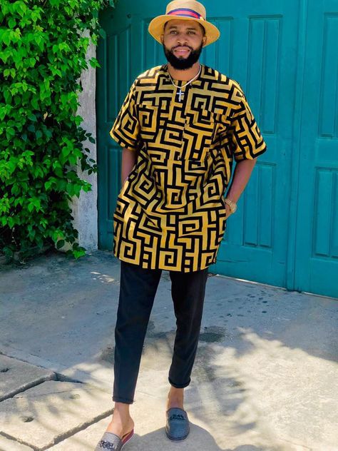 Kitenge Designs For Men, Style Inspiration For Men Native, Shirt Kitenge For Men, Men Kitenge Shirt Designs, Mens Kitenge Shirt Designs Latest, Men Kitenge Shirts, Native Wears, Latest African Men Fashion, African Shirts For Men