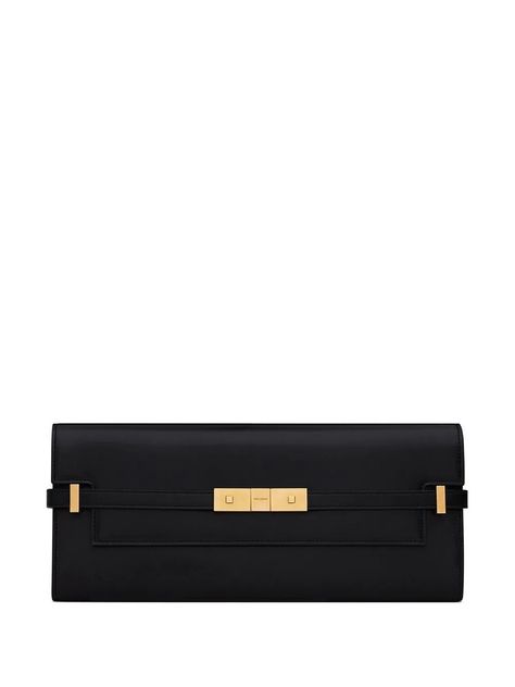 Saint Laurent Manhattan, Saint Laurent Clutch, Ysl Clutch, Tory Burch Clutch, Black Envelopes, Debossed Logo, Clutches For Women, Designer Clutch, Versace Outfit