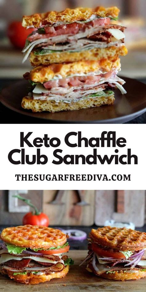 Chicken Melt Recipe, Chaffle Bread, Club Sandwich Recipe, Ground Beef Keto Recipes, Low Carb Sandwiches, Dinner Recipes Healthy Low Carb, Keto Chaffle, Healthy Low Carb Snacks, Low Carb Low Fat Recipes