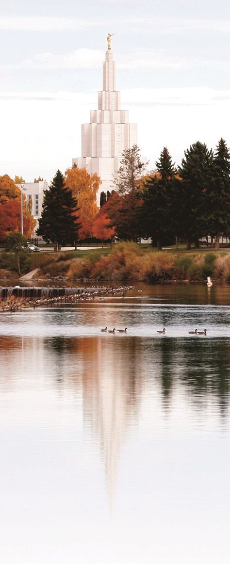 Lds Temples In The Fall, Boise Idaho Lds Temple, Lds Temple Wallpaper Fall, Temples Lds, Idaho Falls Temple, Lds Temple Pictures, Later Day Saints, Temple Lds, Mormon Temples