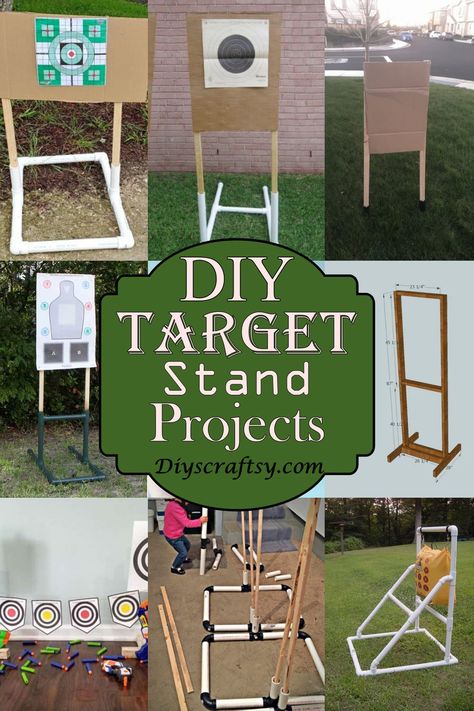 Archery Diy Projects, Football Target Diy, 4-h Shooting Sports Poster Ideas, 4h Shooting Sports Projects, Diy Target Stand, Shooting Sports 4-h Projects, Target Stands For Shooting Diy, Diy Shooting Target, Shooting Range Diy