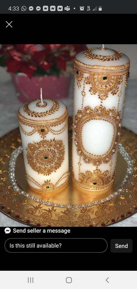 Henna For Boys, Mendhi Candles, Henna Canvas, Mehndi Candles, Cute Henna Designs, Wedding Gift Hampers, Henna Candles, Cute Henna, Disney Canvas Art