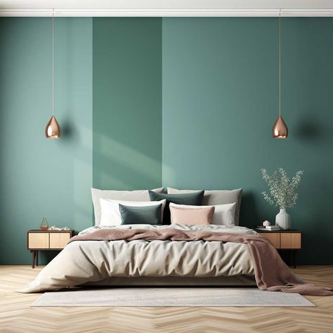 5+ Easy Painting Bedroom Ideas for a Quick Room Refresh • 333+ Images • [ArtFacade] Painting Bedroom Ideas, Bedroom Pastel, Two Tone Walls, Dynamic Painting, Two Tone Paint, Painting Bedroom, Paint Combinations, Room Refresh, Accent Wall Bedroom