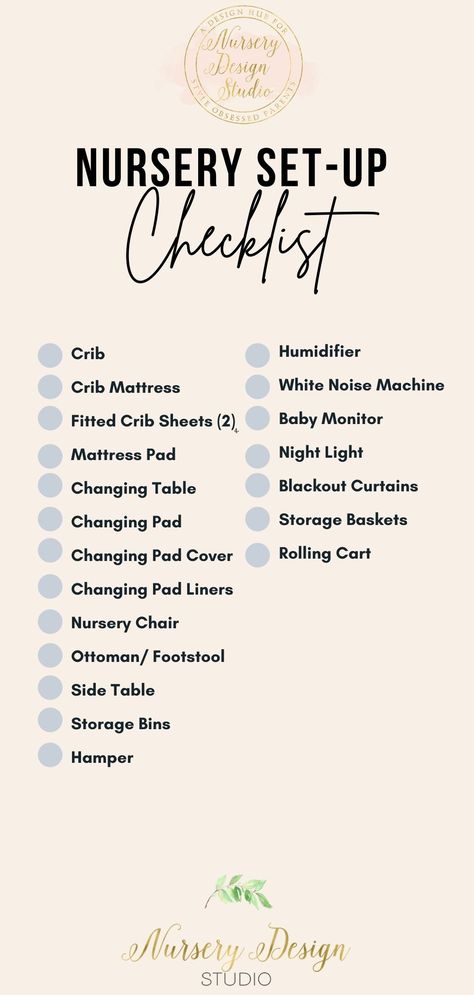 how to set up baby's nursery printable checklist Nursery Set Up, Nursery Layout, Baby Nursery Inspiration, Baby Room Themes, Newborn Baby Tips, Newborn Mom, Baby Checklist, Baby Room Inspiration, Baby Planning