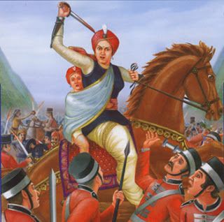 Rani Lakshmibai with her son Rani Of Jhansi, Rani Laxmi Bai, Women Freedom Fighters, Rani Lakshmi Bai, Lakshmi Bai, Feminist History, Women Freedom, भारतीय इतिहास, Freedom Fighters Of India