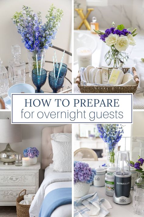 Welcoming guests starts with the guest room but is so much more. Here are 5 ways to prepare your home for overnight guests. Modern Parisian Decor, Guest Room Baskets, Guest Welcome Baskets, Guest Basket, French Country Interior, Guest Room Essentials, Tennessee House, Fun Diy Projects, Welcome Basket