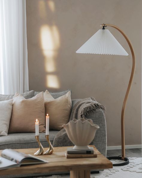 Timberline Floor Lamp, Gubi Lamp, Have A Wonderful Evening, Rainy Monday, Natural Paint, Sunday Inspiration, Designer Lamps, Hand In Hand, First Home