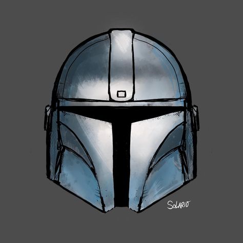 Mando Helmet Drawing, Mando Helmet, Helmet Drawing, Handmade Presents, Star Wars Painting, Mandalorian Helmet, Star Wars Crafts, Mask Drawing, Helmet Paint