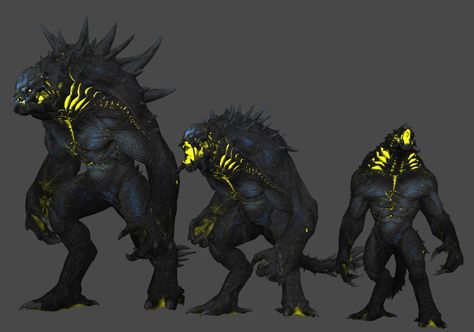 Evolve Goliath, Evolve Monster, Kaiju Design, Monster Artwork, Robot Animal, Arte Doodle, Dark Creatures, Beast Creature, Kaiju Art