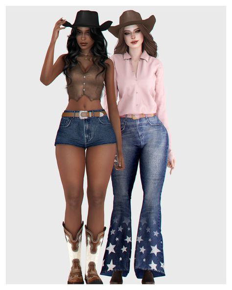 Sims Horse Ranch Cc, Sims 4 Cc Cowgirl Clothes, Sims 4 Horse Ranch Cc, Ranch Outfits, Ranch Girl, Four One Direction, Farmer Outfit, Farm Clothes, Sims 4 Expansions