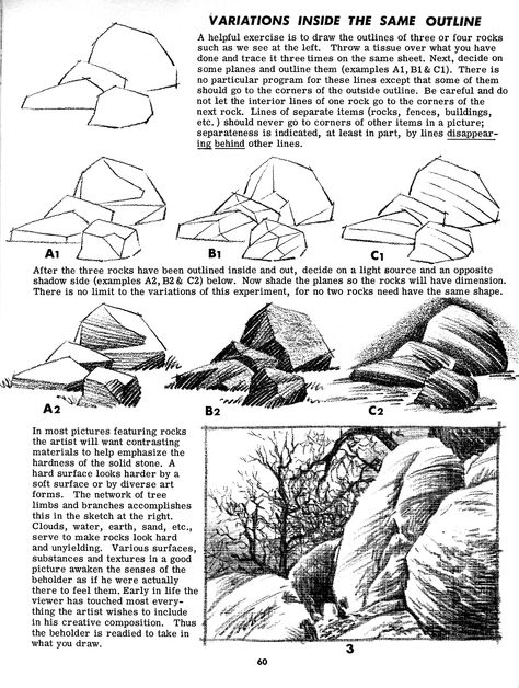 Cross Hatching Scenery, How To Draw Rocks Pencil, Cliff Sketch, Rock Formations Drawing, Rock Texture Drawing, Landscape Drawing Tutorial, Ink Drawing Techniques, Drawing Rocks, Drawing Scenery