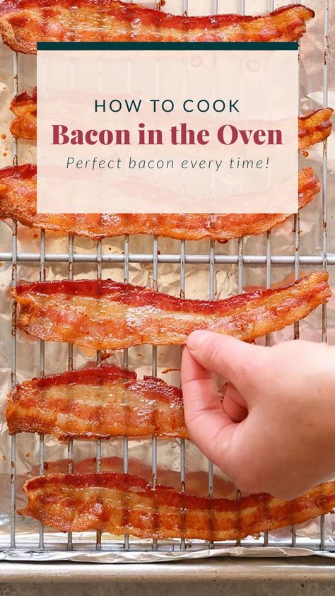 How to Cook Bacon in the Oven (Perfect Oven Baked Bacon!) - Fit Foodie Finds Best Way To Cook Bacon In The Oven, Million Dollar Bacon Recipe, Million Dollar Bacon, Bacon In Oven, Oven Cooked Bacon, Fried Bacon, Oven Baked Bacon, Make Bacon, Keto Bacon