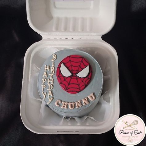 Spiderman Bento Cake, Mini Cake Spiderman, Birthday Cake For Boyfriend, Spiderman Birthday Cake, Cake For Boyfriend, Marvel Cake, Cake Templates, Korean Cake, Mini Tortillas